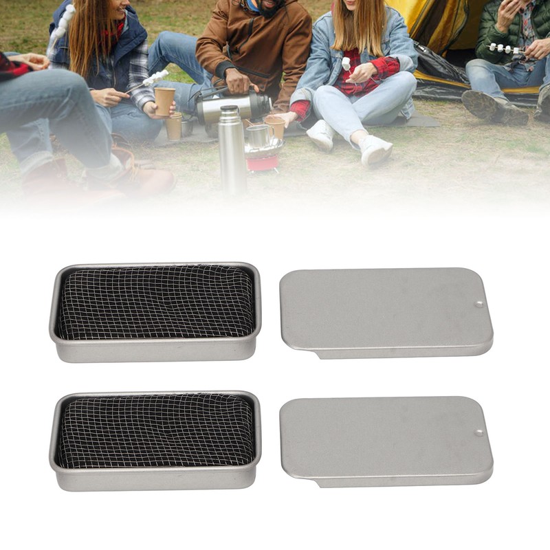 2pcs Alcohol Stove Windproof Mini Portable Camping Stove for Picnic