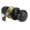 goldenwarm 1 Pack Black Passage Door Knobs, Matte Black Closet