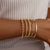 Poxtex Poxtex Gold Bracelets for Women, 14K Gold Dainty Jewelry