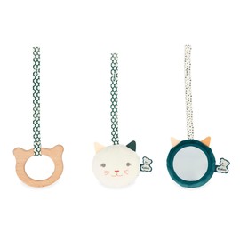 Kaloo - Stimuli - 3 Portable Sensory Accessories - Cat Toys - Baby Accessories - Fine Motor and Hearing Development Toys - 0 Months +, K227003