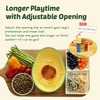 PAW QUEST Avocado Non-Spill Treat Dispensing Wobble Toys for Dogs