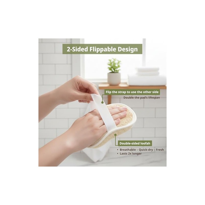 Esponja exfoliante corporal de lufa natural Coba Straws | Esponja