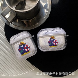 AirPods Pro Case Swimming Ring Bear Snowflake Protective Cover lf62 One Size/AirPods Pro Bear Swimming Ring 10ea