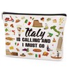 SEAOYOZO Italy Travel Gift Makeup Bag for Italy Lover Italy