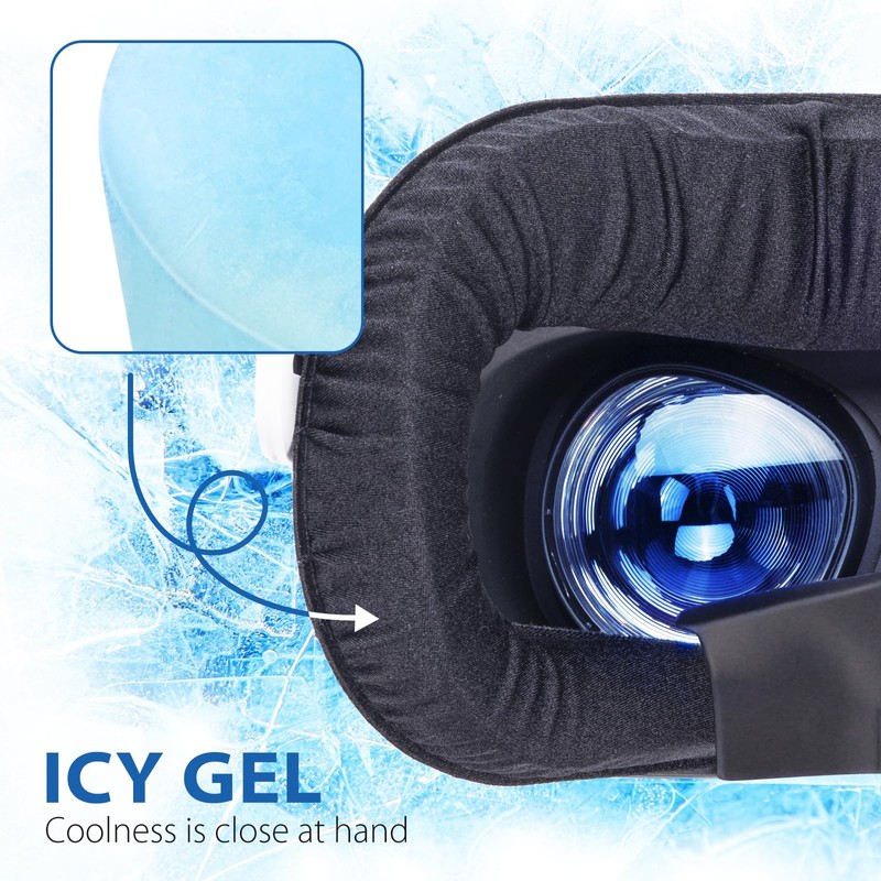 DESTEK Cooling Face Pad Compatible with Quest 2, Including Facial