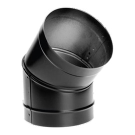 DuraVent 8DBK-E45SS DuraBlack Stainless Steel 45° Elbow, 8" Size