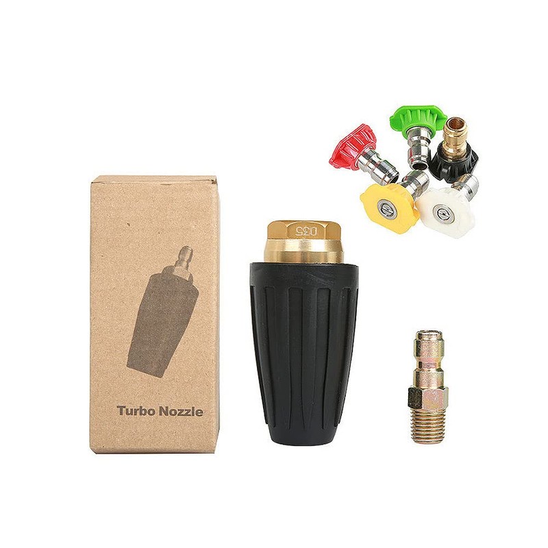 SEIWEI Pressure Washer Rotating Turbo Nozzle 4000PSI with 5 Nozzle