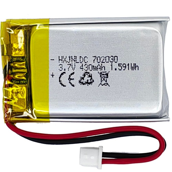 HXJNLDC DC 3.7V 430mAh 702030 Rechargeable Lithium Polymer Battery, Suitable