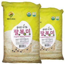 McCabe Organic 8 Mixed Grain - Organic Whole Mixed Grains Rice Mix 12Lbs | Rich with Fiber & Minerals | USDA and CCOF Certified | Product of USA (Pack of 2)