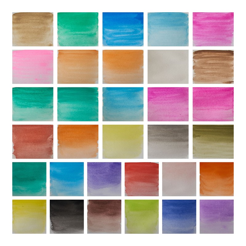Artist's Loft 36 Color Watercolor Pan Set with Natural Hair