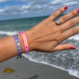 Selfmade Jewelry Festival Bracelets Boho Jewellery - Fabric Bracelet Colourful - Friendship Bracelets Size Adjustable Summer Jewellery, Size-adjustable, Polyester, No Gemstone