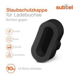 subtel 10 x Dust Caps for Garmin Vivoactive, Venu, Fenix, Approach, Forerunner, Instinct, Epix Connection Cover, Charging Socket, Dust Protection Plug, Dust Cover, Anti Dust Plug Cover