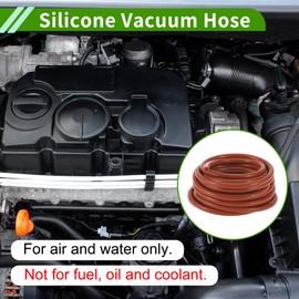 HOPESPANNER 33Ft 1/8" 3mm ID 3.5mm Thickness Silicone Vacuum Tubing Hose High Temperature Automotive Vacuum Line 1 Pcs