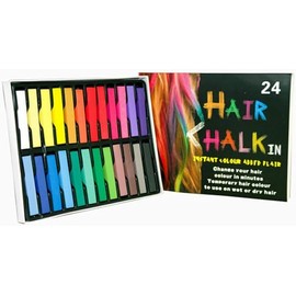 Hair Chalk, 24 Colors Set – Non-Toxic Temporary Hair Color Chalk Dye, Soft Pastels for Women, Girls, Parties, Cosplay & Festivals