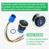 EPLZON 19 mm 12 V Car Horn Momentary Button Blue