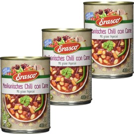 Erasco Mexican Chili with Carne with Green Peppers 400 g Pack of 3