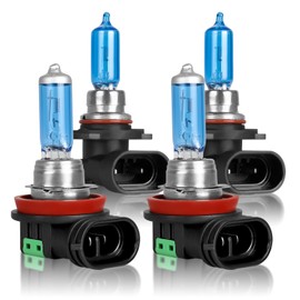 SHENKENUO Fit For Honda Pilot (2006-2018) 9005 High Beam + H11 Low Beam Ultra - High Performance Halogen Headlight Bulbs Combo,Plug-n-Play,Pack of 4