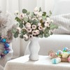 Thiccywoov 12 Pcs Spring Artificial Silk Peonies Arrangements Flowers Set