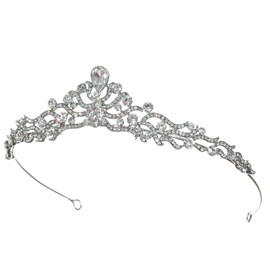 SAMKY Bride's Bridal Headpiece Rhinestone Wedding Tiara Crown Crystal Hair Accessories for Woman
