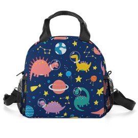 Dinosaur Insulated Lunch Bags for Women Men,Reusable Cooler Lunch Box for Office Work School Picnic Beach Travel Gifts,Tote Lunch Bag Organizer with Adjustable Shoulder Strap for Adult Kids Girls Boys