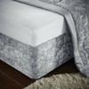 Extra Deep Crushed Velvet Divan Bed Base Cover Elasticated Sheet