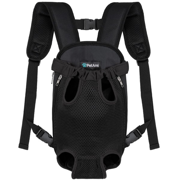 PetAmi Dog Carrier Backpack, Adjustable Dog Pet Cat Front Carrier