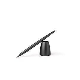LEXON Scribalu Aluminum Design Ballpoint Pen, Black, 1 Piece