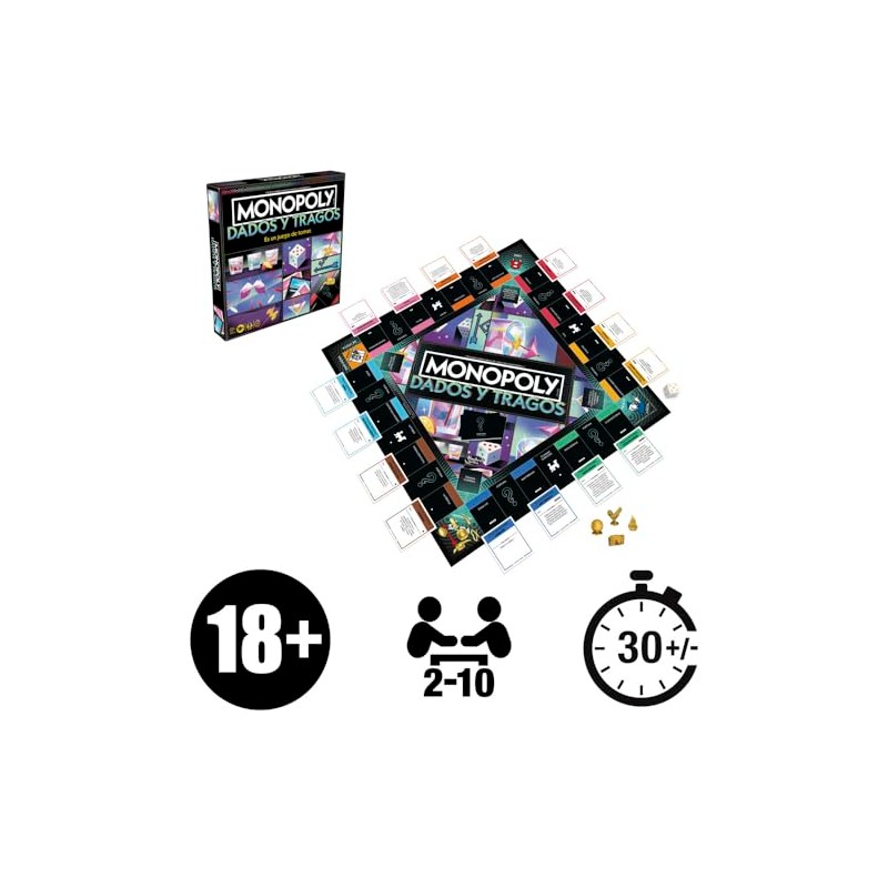 Monopoly Juego de Mesa Tragos y Dados