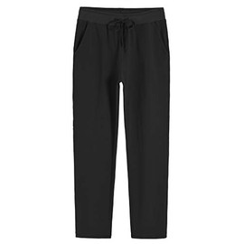 Weintee Women's Cotton Sweatpants with Pockets 2X Black