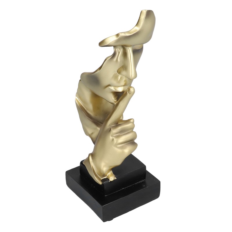 Silence Is A Golden Sculpture Simple Modern Abstract Keep Silent