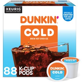 Dunkin' Brew Over Ice Keurig Single Serve K-Cup Pods, 4.14 Oz, 22 Pods Per Pack, Case Of 4 Packs