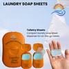 Travel Laundry Detergent Sheets and Foldable Laundry Bag - Portable,