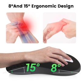 Mekass 3-in- Ergonomic Mouse d and Keyboard Wrist Rest Set, Super Soft Memory Foam Desk Wrist Support for Computer Keyboard, Non-slip Arm Rest for Typing Office Laptop (Forest of Thousands of Flowers)