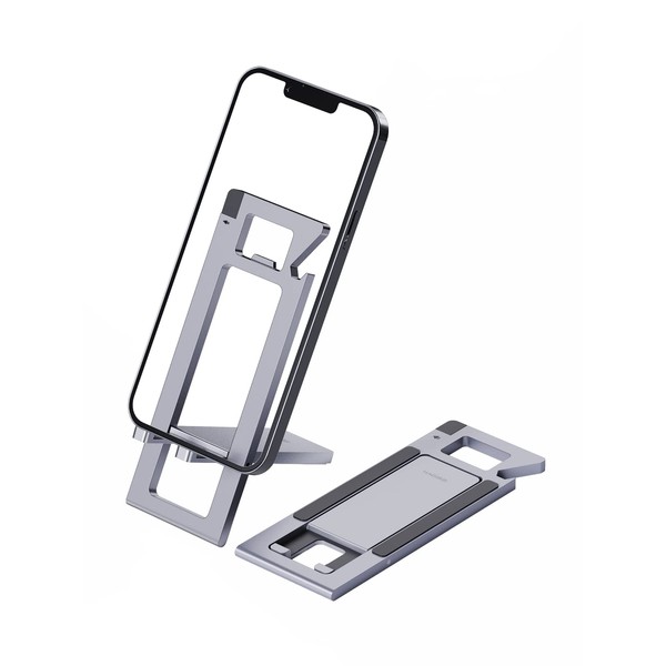 Hagibis Foldable Smartphone Stand, Mobile Stand, Smartphone, Compact, Aluminum, Ultra-thin,