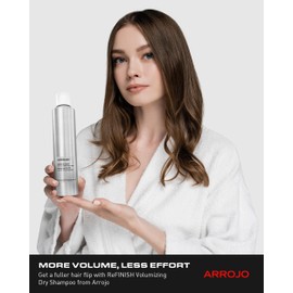 Arrojo ReFINISH Dry Shampoo – Sulfate-Free, Paraben-Free Volumizing Dry Shampoo Spray for Men & Women - Absorbs Oil & Buildup, 8.5 oz.