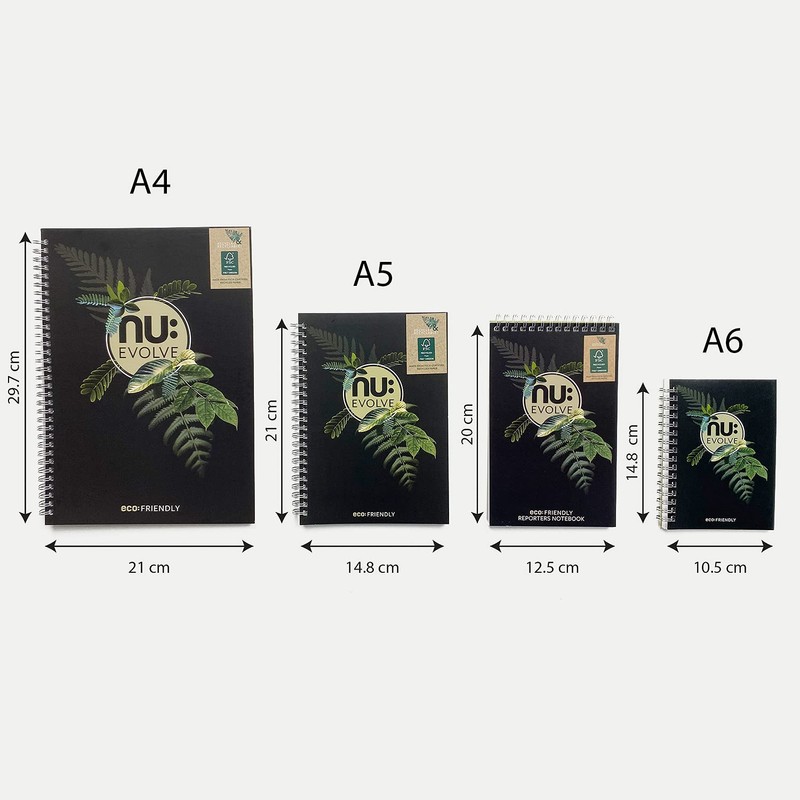 Nu Notebooks - Evolve Range - Recycled Notebook - A4