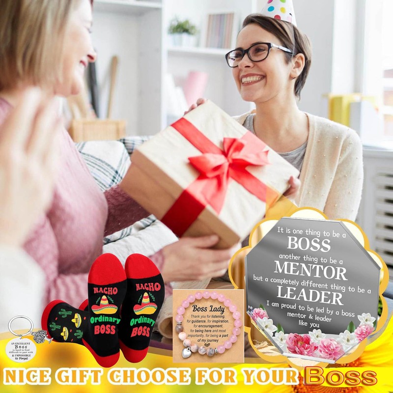 HIGHTERTON 4 Pcs BOSS Day Gift Sets, Thank You Gifts
