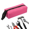 sourcing map Zipper Utility Tool Bag 9.8x3.3x2.8 Inch, Pink