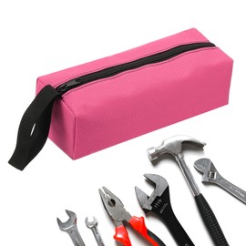 sourcing map Zipper Utility Tool Bag 9.8x3.3x2.8 Inch, Pink
