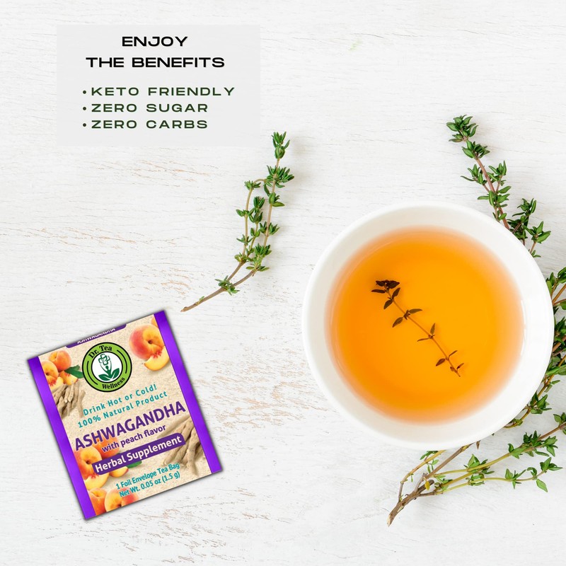 Dr. Tea Wellness Ashwagandha Tea with Peach Flavor - 20