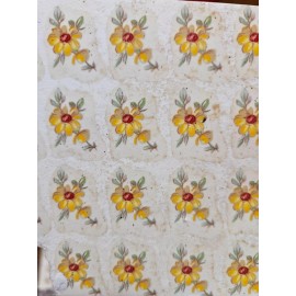 Unbranded Ceramic decals yellow flower 3/4 inch bits