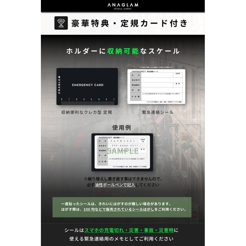 [ANAGLAM] Card Wallet, Midnight Green