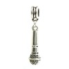 Dangle Microphone Charm Bead for Charms Bracelets