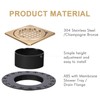 4 Inch Grate Kit Champagne Bronze Shower Drain with ABS