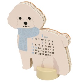 Greeting Life 2025 Calendar Animal Die Cut Mini Toy Poodle Tabletop C-1620-ET