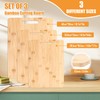 Bambus-Schneidebrett, 3er-Set Holz-Schneidebretter für die Küche, natürliches Holz-Schneidebrett für die
