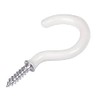 Merriway BH04764 (6 Pcs) Cup Hook White Plastic Coated 25