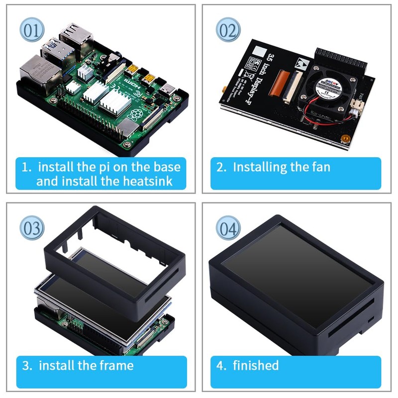 GeeekPi TFT 3.5 inch Touch Screen with Case for Raspberry