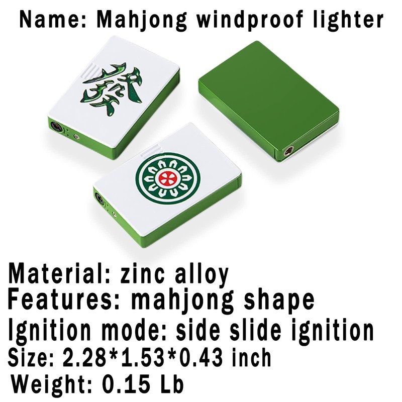 MYCHUS Torch Lighter, Cool, Mahjong Shape Design, Fillable, Adjustable, Windproof