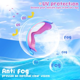 COOLOO Kids Swimming Goggles, 2 Pack Kids Swim Goggles Junior Children Goggles Kids Age 6-14 Boys Girls, Anti-Fog, Waterproof, UV Protection Lenses, Crystal Clear Wide Vision